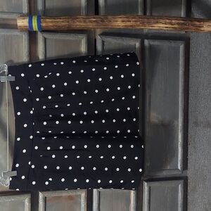 WORTHINGTON Black & White Polka-dot Skirt Size 16P